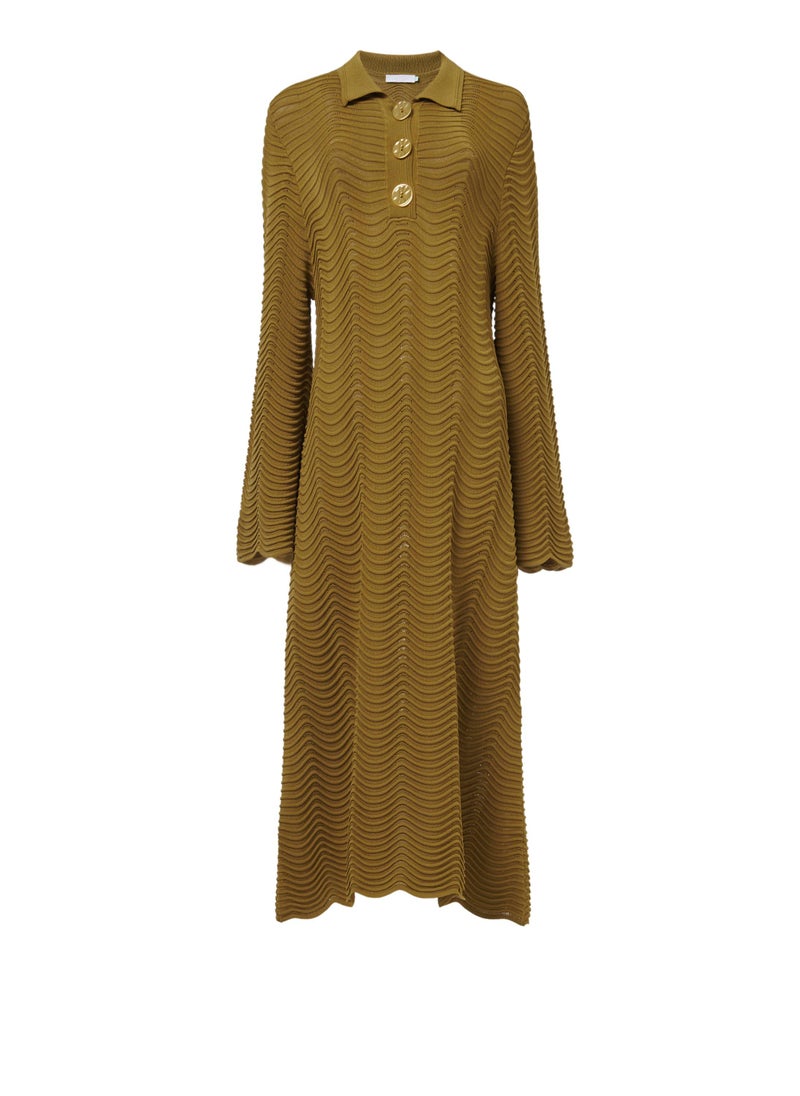 Textured Scallop Knit Kaftan
