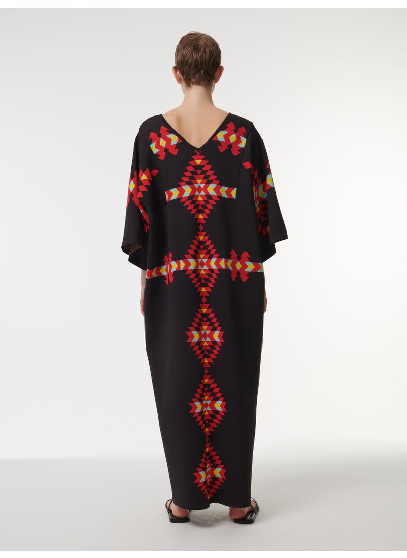 Jacquard Knitted Kaftan