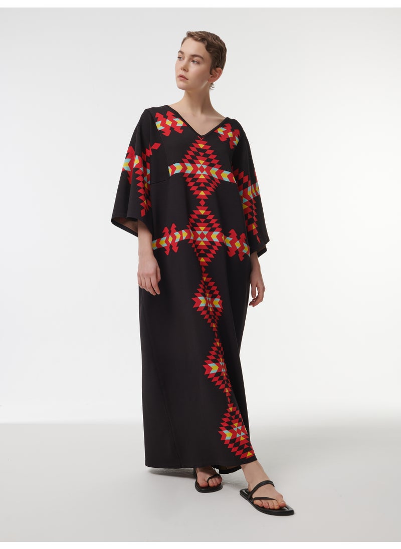 Jacquard Knitted Kaftan