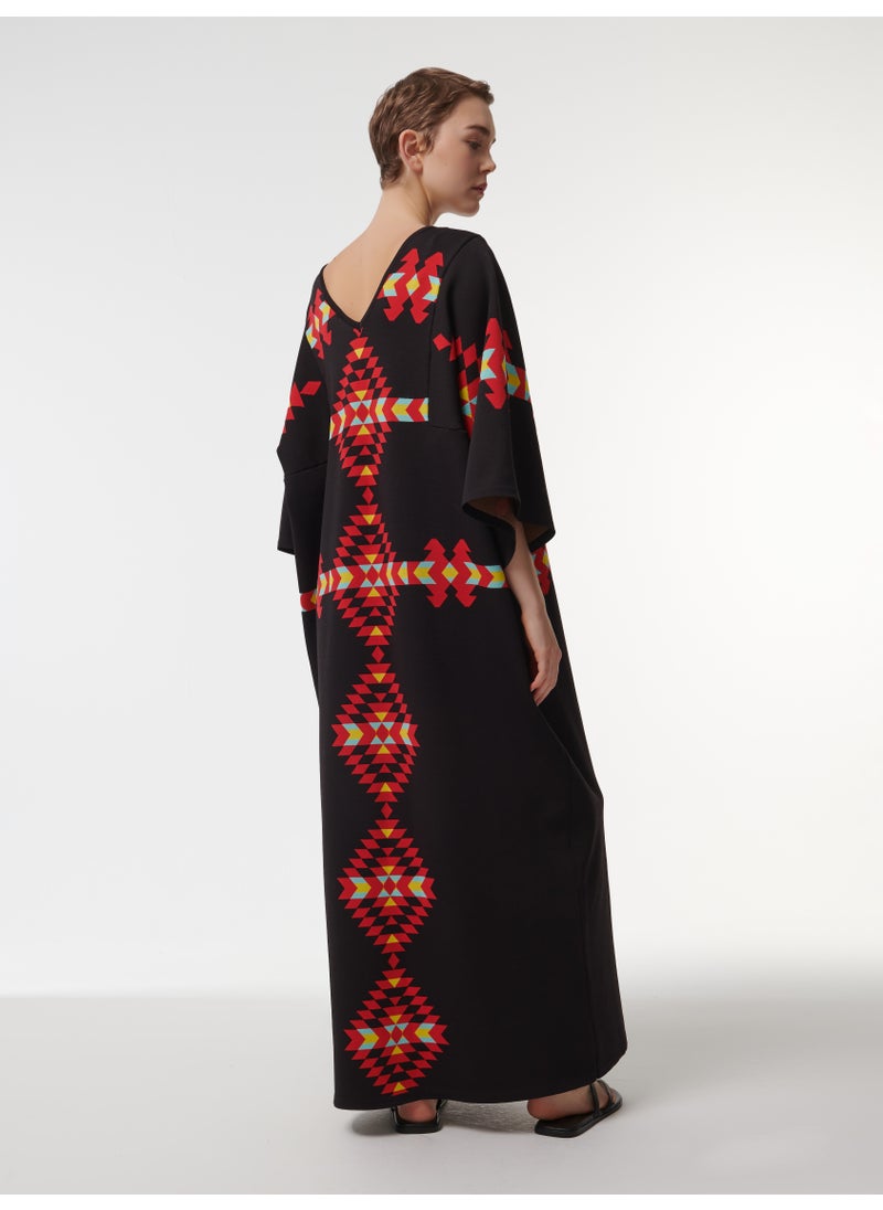 Jacquard Knitted Kaftan