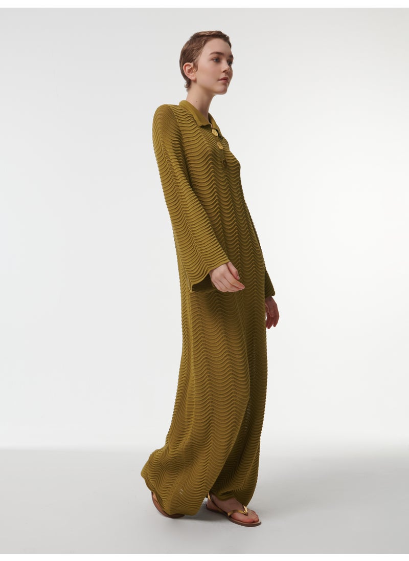 Textured Scallop Knit Kaftan