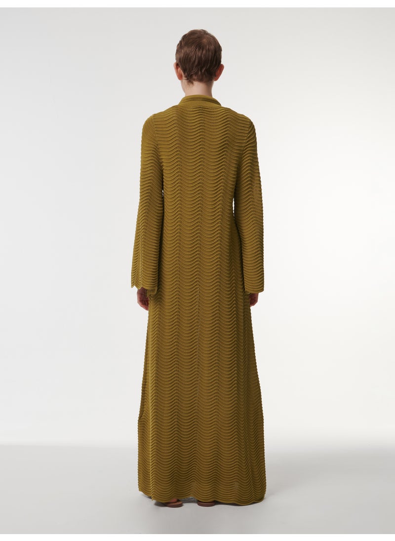 Textured Scallop Knit Kaftan