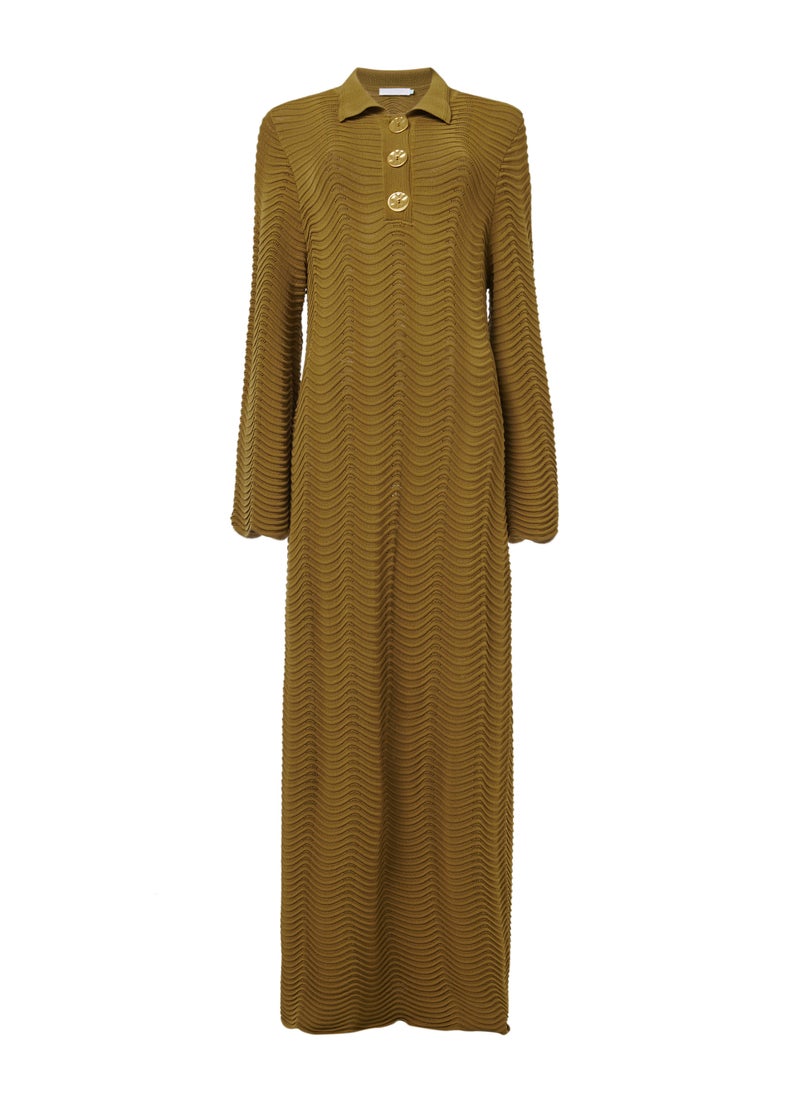 Textured Scallop Knit Kaftan
