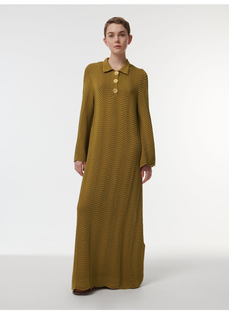 Textured Scallop Knit Kaftan