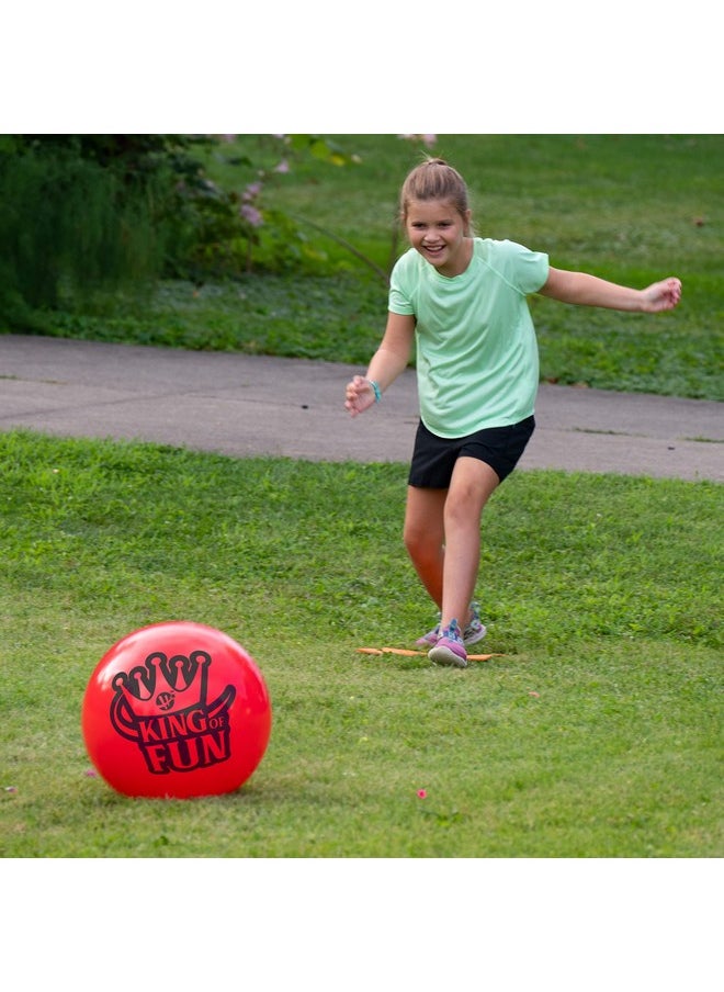 Hedstrom King of Fun Jumbo Oversized Kickball Set, Red