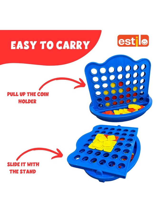 Estilo Slot-4 Game for 3+ Kids |Color Disk Dropping Game, 4 in a Row, Connect Game, Family Games, Strategy Board Games, Toys for Kids and Adults|Travel Game for Kids|Made in India