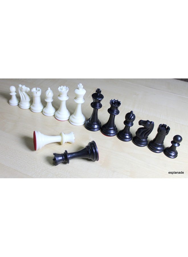 StonKraft - Tournament Chess Pieces (with Two Extra Queens) Chessmen Staunton Coins (3.75