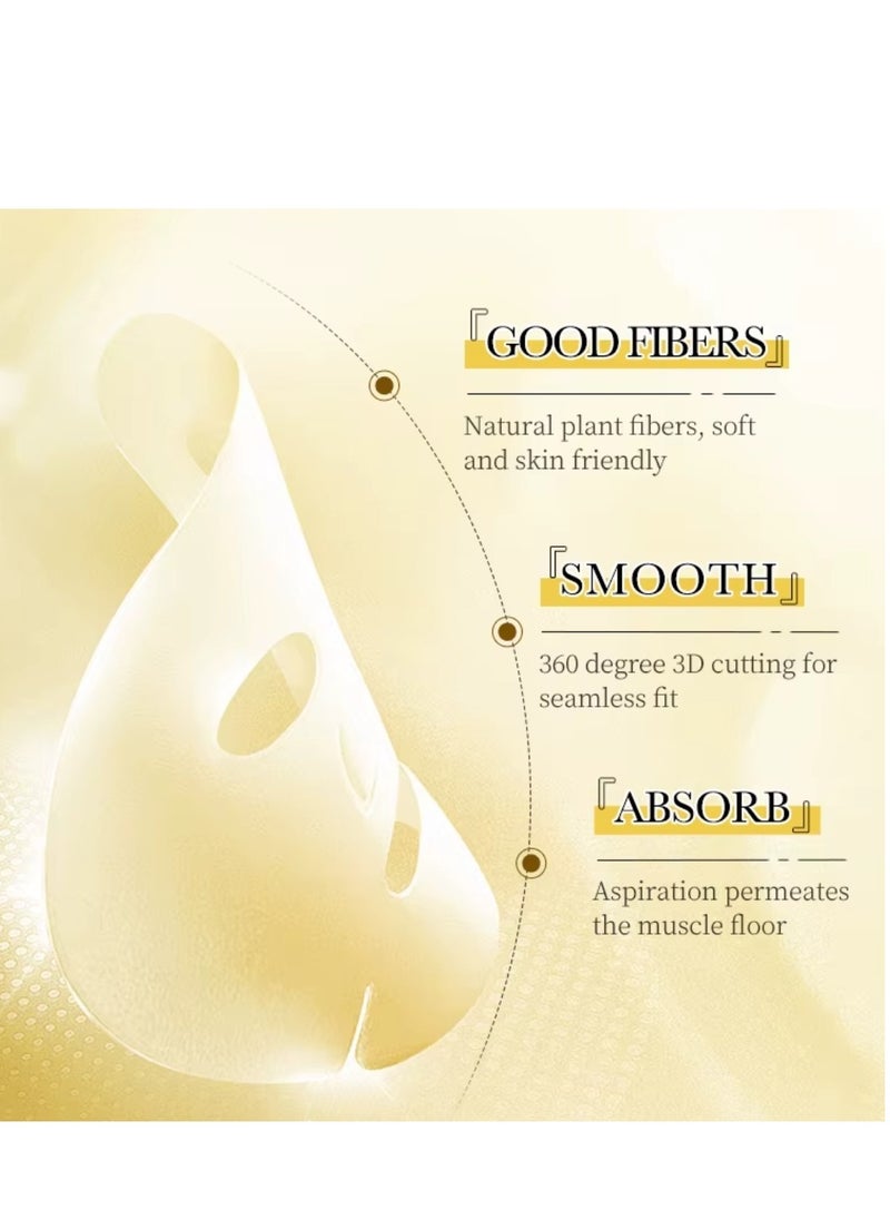 10 Pcs Firming Moist Capsule Vitamin B Mask Set Hydration Moisturizing Repair Whitening Freckle Smooth Skin Facial Mask Brighten Skin Care Sheet Face Mask for Women and Men Water Fit Face Skin