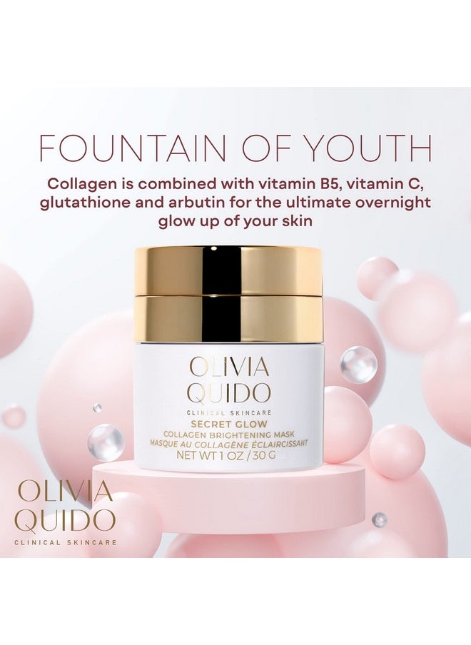 Clinical Skin Care Secret Glow |Anti-Aging Collagen White Mask | Brightening Night Cream For Face And Neck| Intense Brightening Glutathione Formula Smoothens For Dewy & Glowing Complexion