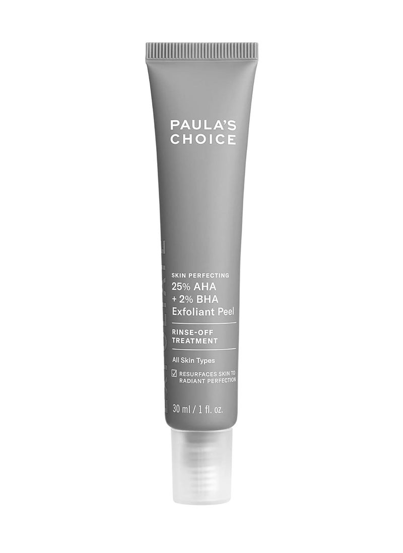 Paula's Choice Skin Perfecting 25% AHA + 2% BHA Exfoliant Peel, Fragrance-Free & Paraben-Free, 30ML
