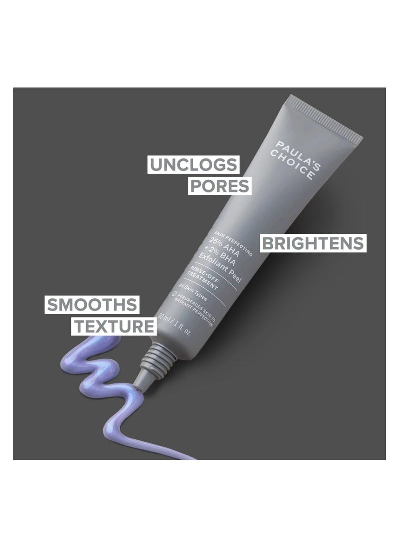 Paula's Choice Skin Perfecting 25% AHA + 2% BHA Exfoliant Peel, Fragrance-Free & Paraben-Free, 30ML