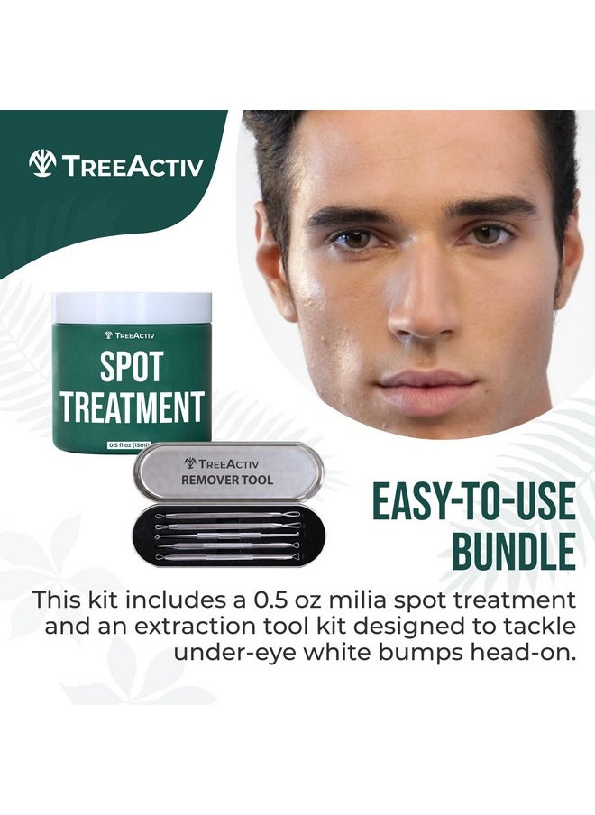 TreeActiv Spot Treatment 0.5oz + Remover Kit Bundle, Includes Spot Treatment and Remover Tool, Bentonite Clay, Tea Tree Oil, Aloe Vera, Clearer Skin in 2 Weeks