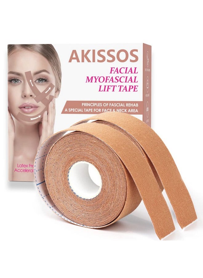 Akissos 2 Rolls Anti Wrinkle Patches Face Patches Neck Patches Unisex For Firming and Tightening Skin 2.5cm*5m