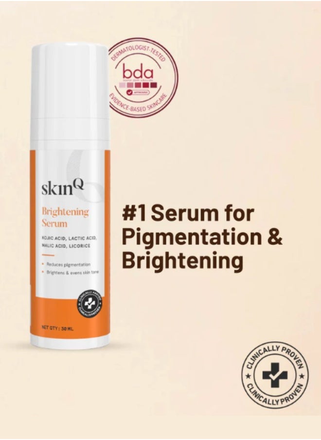 SkinQ Brightening Face Elixir – Licorice & Lactic Acid Formula | Exfoliates, Evens Tone & Repairs Sun-Damaged Skin | 30ml Unisex Serum -Registered dealer in UAE
