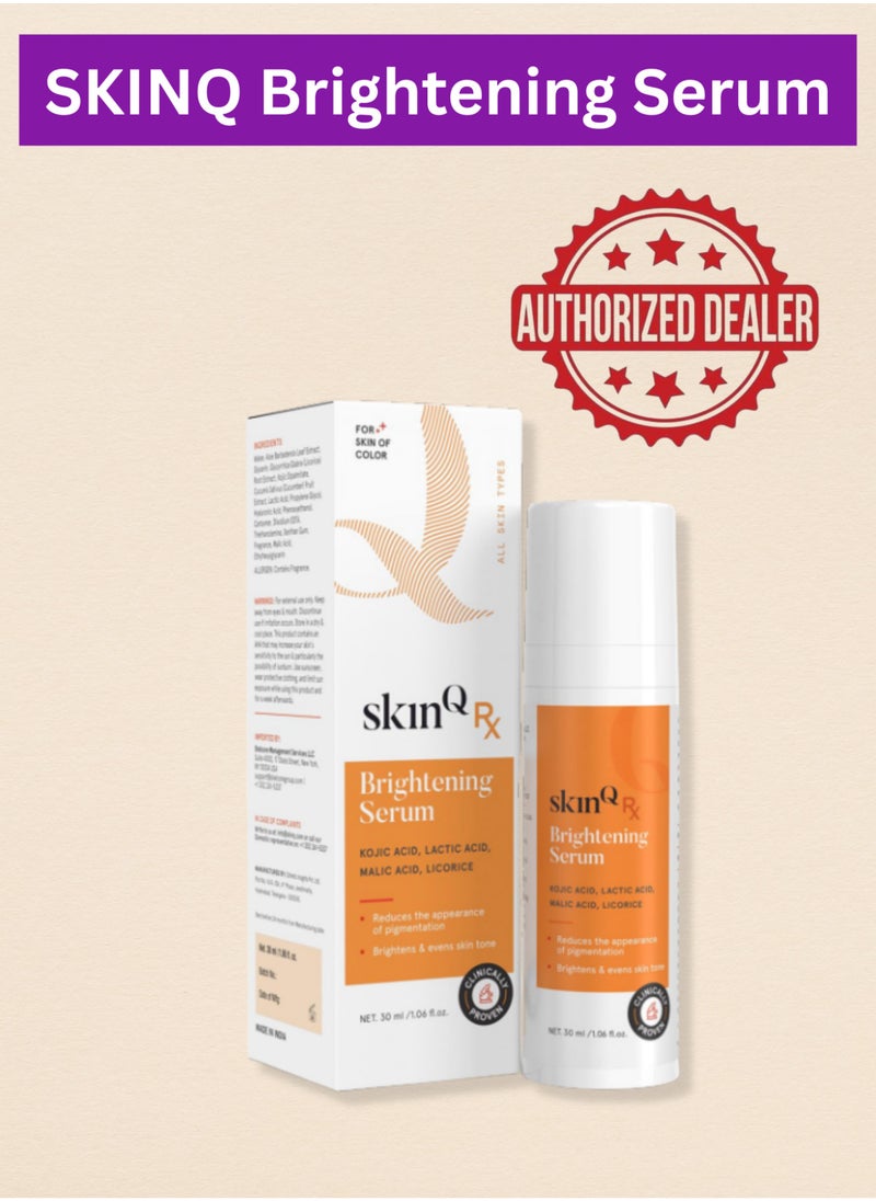 SkinQ Brightening Face Elixir – Licorice & Lactic Acid Formula | Exfoliates, Evens Tone & Repairs Sun-Damaged Skin | 30ml Unisex Serum -Registered dealer in UAE