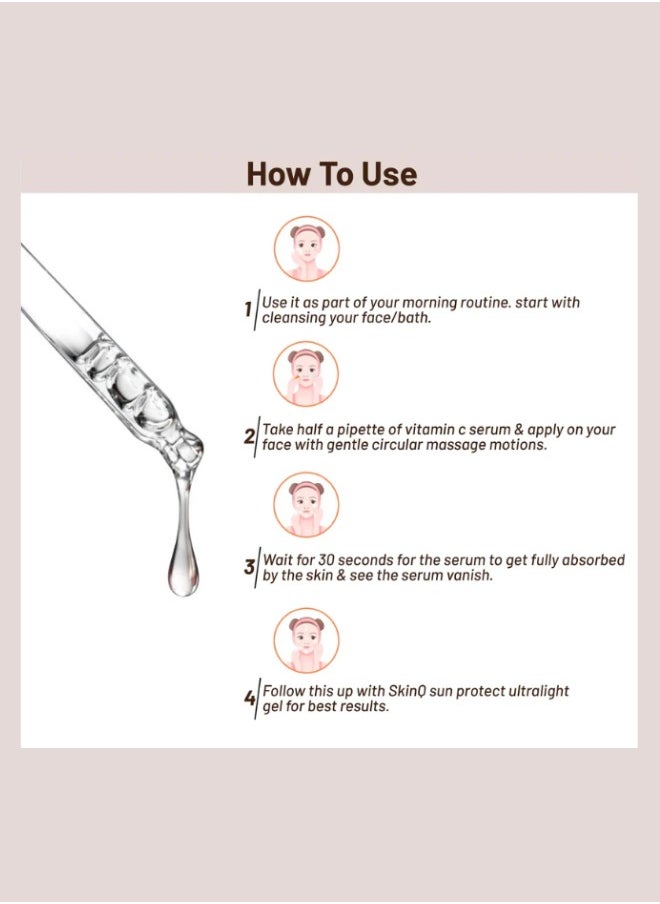 15% Vitamin C Glow Serum for Radiant Skin – Brightens Face & Neck | L-Ascorbic Acid + Ferulic Acid + Hyaluronic Boost | 20ml - Registered dealer in UAE