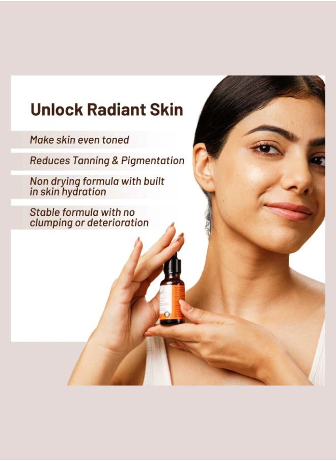 15% Vitamin C Glow Serum for Radiant Skin – Brightens Face & Neck | L-Ascorbic Acid + Ferulic Acid + Hyaluronic Boost | 20ml - Registered dealer in UAE