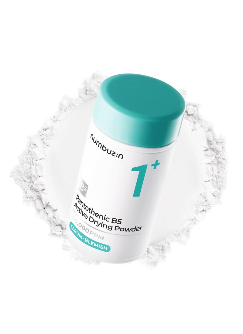 numbuzin No.1 Powder | Pantothenic B5 Active Drying Powder | Spot Treatment Acne, Pantothenic Acid, Niacinamide, Madecassoside | Excess Oil Control, Flattens Cystic Acne, Breakouts | 0.24 oz.