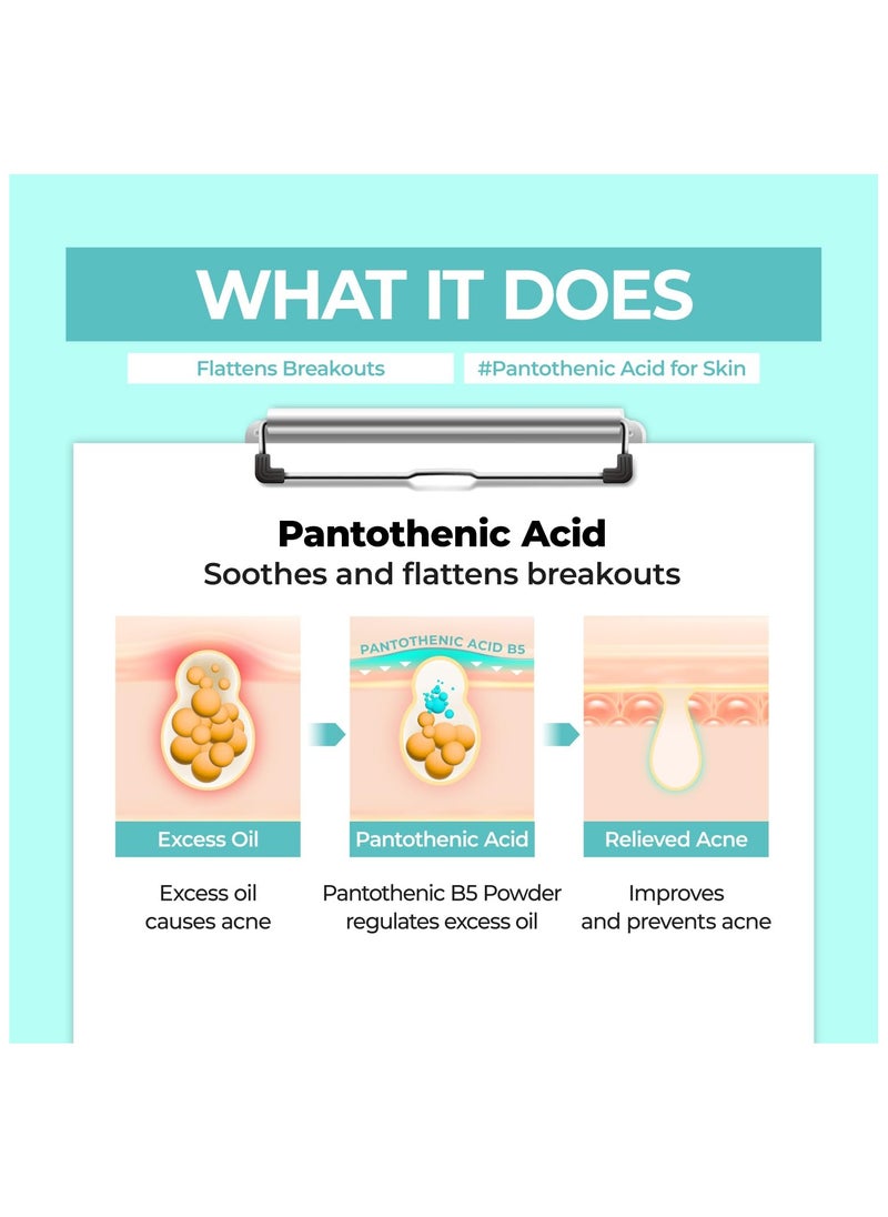 numbuzin No.1 Powder | Pantothenic B5 Active Drying Powder | Spot Treatment Acne, Pantothenic Acid, Niacinamide, Madecassoside | Excess Oil Control, Flattens Cystic Acne, Breakouts | 0.24 oz.