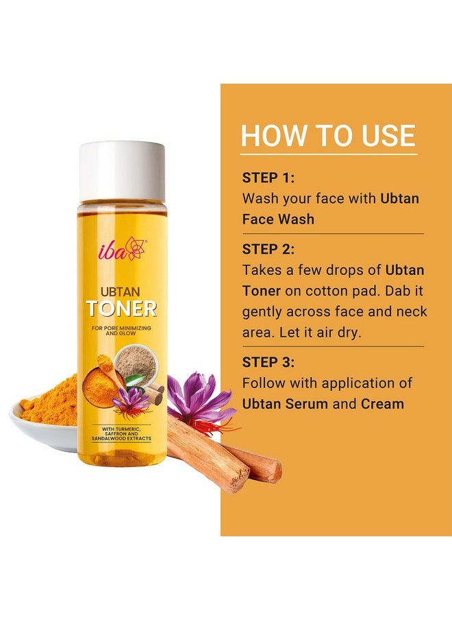 Ubtan Toner, 130Ml With Turmeric, Saffron & Sandalwood Extracts For Pore Minimizing And Glow