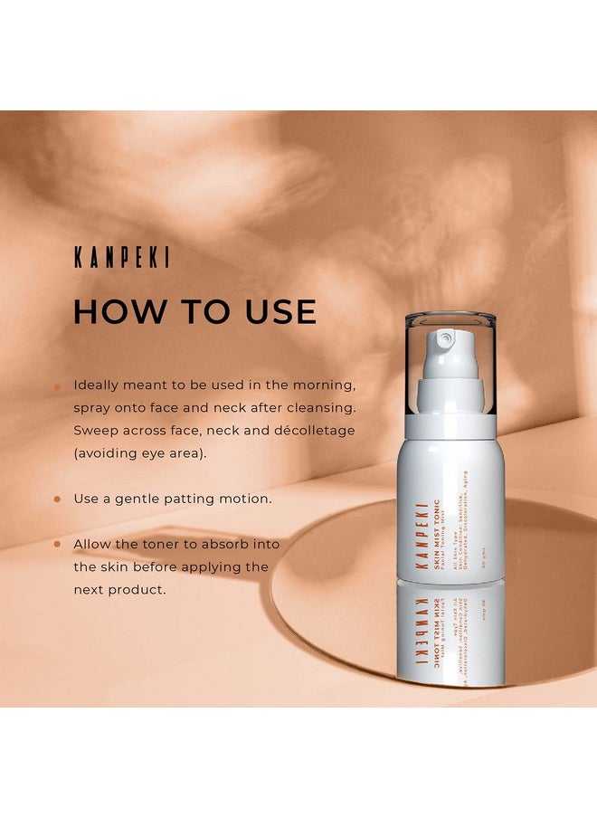 Skin Mist Tonic|Facial Mist|Reduces Sensitivity&Discoloration,Provides Hydration,Counteracts Sign Of Ageing|Contains Aloe Vera,Honey&Mesua Ferrea|Japanese Skin Care Product|All Skin Types|60G