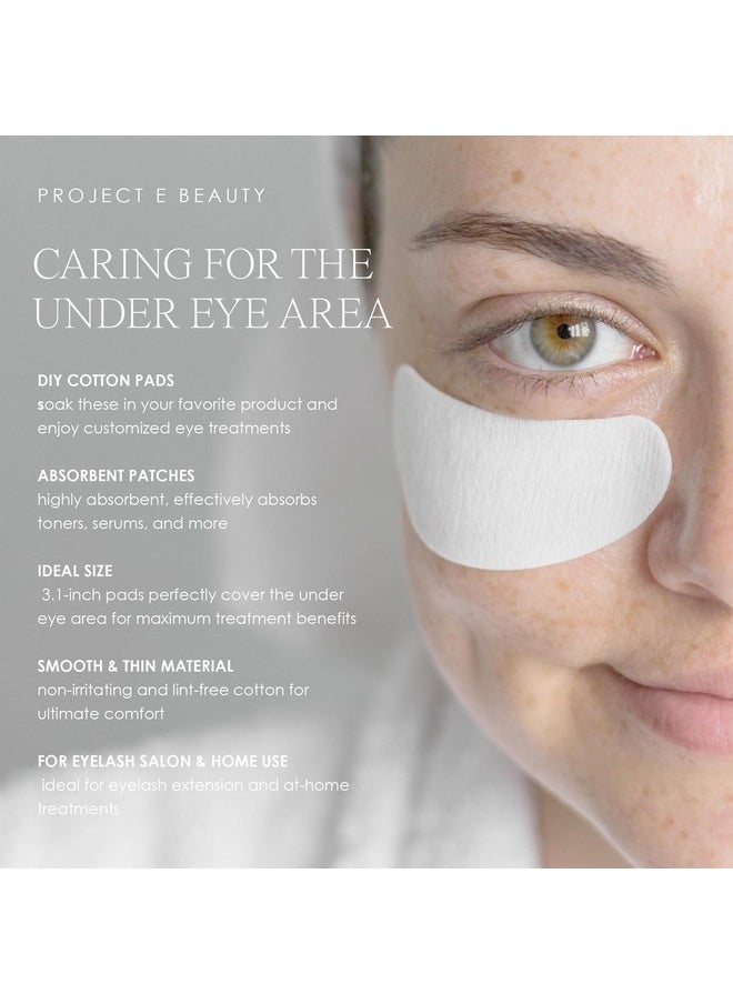 Project E Beauty 500pcs Disposable DIY Non-Woven Eye Mask Paper DIY Cotton Eye Care Mask | for Skincare & Spa Salon Use | Cosmetic Facial Paper for Toner, Serum, or Lotion (500, Eye Zone)