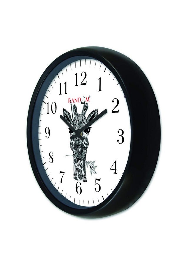 RANDOM 12-inch Plastic & Glass Decorative Wall Clocks for Home,Living Room, Lobby, Kitchen, Plastic Analog Stylish Wall Clock