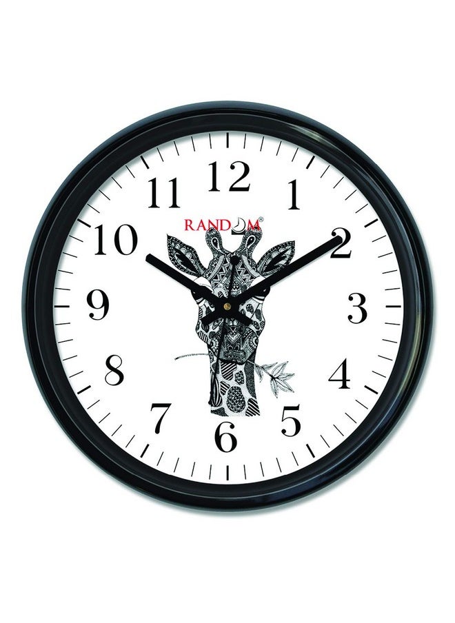 RANDOM 12-inch Plastic & Glass Decorative Wall Clocks for Home,Living Room, Lobby, Kitchen, Plastic Analog Stylish Wall Clock