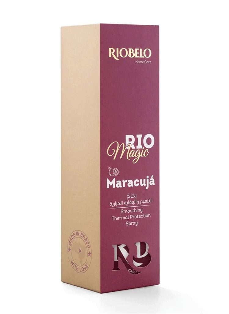 Heat Protection Spray, Maracuja Spray Heat Protectant for Hair, Smoothing Thermal Hair Protection Spray for Normal & Curly Hair by RIOBELO Brazil Rio Magic - 200ml