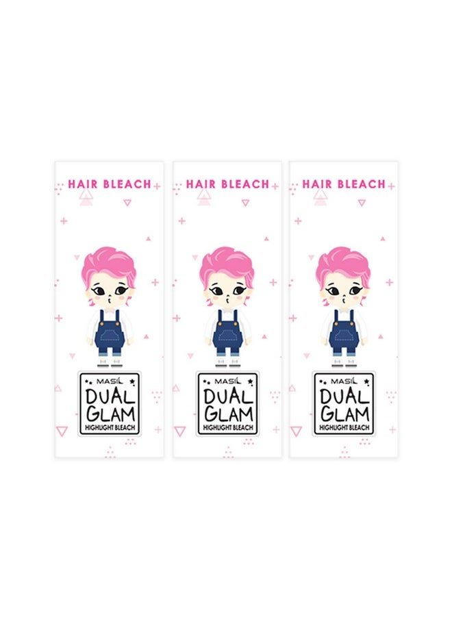 MASIL Dual Glam Self Hair Highlight Bleach Kit 4.2oz 3 PACKS