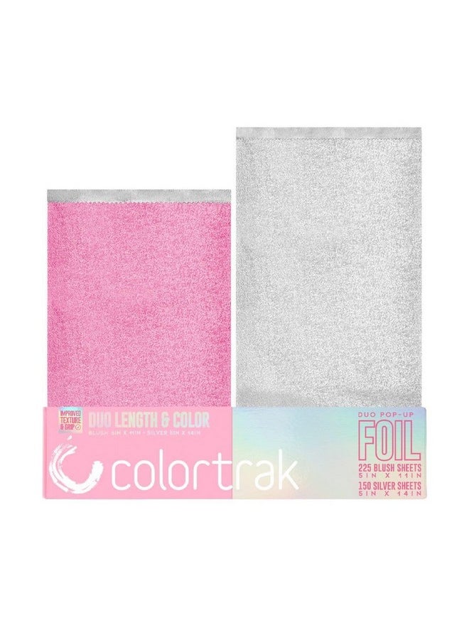 Colortrak Duo Foil Popup Box, Creative Solution for Multi-Layered Hair Coloring, 225 Blush Sheets for Shorter Styles and Face Framing, 150 Silver Sheets for Longer Hair, Popup Foils, 375 Sheets