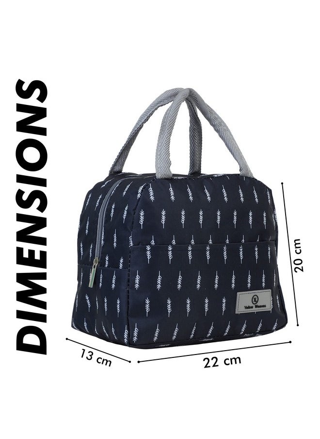 Yellow Weaves Insulated Travel Lunch/Tiffin/Storage Bag for Office, College & School, Regular Size (Blue) (Polyester)