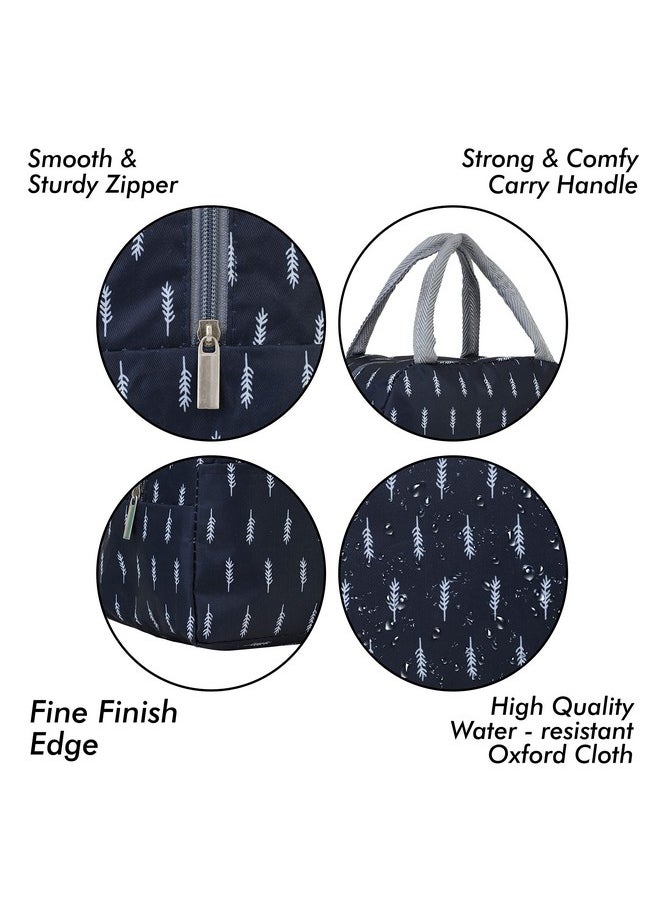 Yellow Weaves Insulated Travel Lunch/Tiffin/Storage Bag for Office, College & School, Regular Size (Blue) (Polyester)