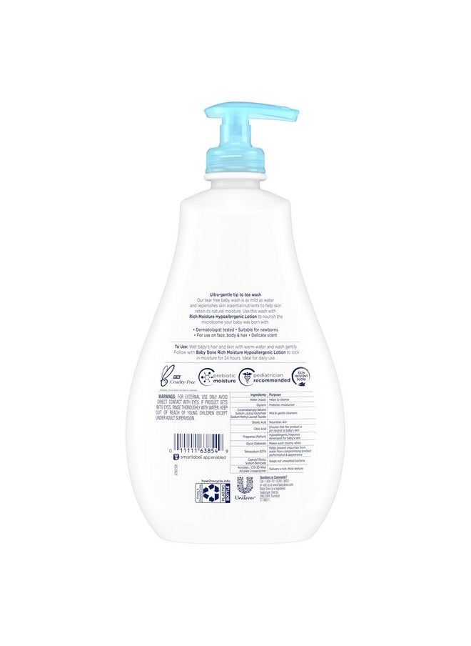 Dove Baby Tip to Toe Wash, Rich Moisture, 20 fl oz (Pack of 2)