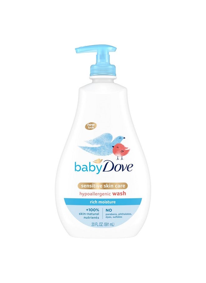 Dove Baby Tip to Toe Wash, Rich Moisture, 20 fl oz (Pack of 2)