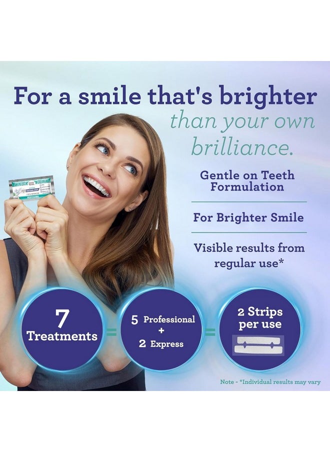 Teeth Whitening Strips - 7-Day Treatment With Non-Slip, Dry Strip Technology - Whitening Designed With Care For A Brighter Smile