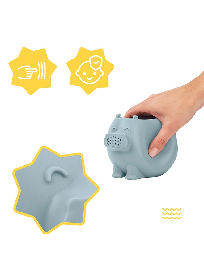 Baby Silicone Watering Can Hippopotamus - Multicolour, Fun And Functional Safe And Child-Friendly, Encourages Development, Easy To Clean