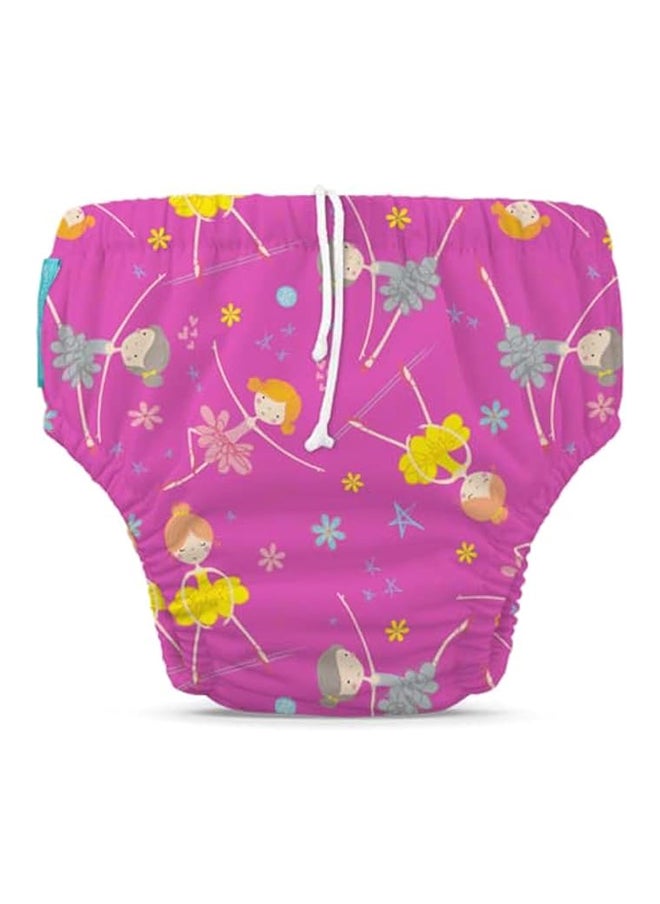 2 In 1 Swim Diaper And Traing Pants Diva Ballerina Pink Large