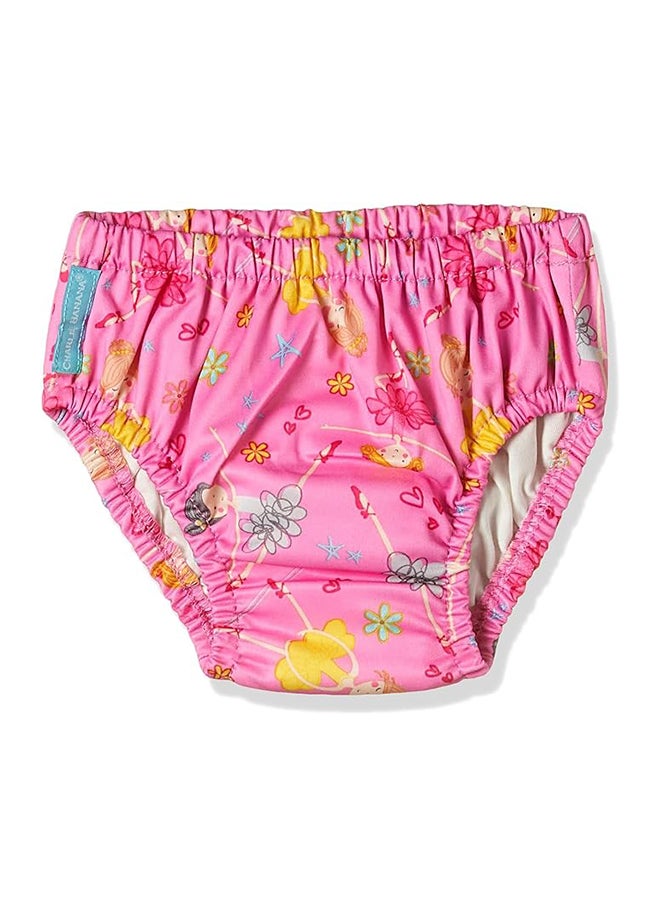 2 In 1 Swim Diaper And Traing Pants Diva Ballerina Pink Medium