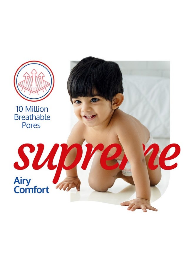 Supreme Diaper Pants Extra Large (Xl) 12 To 17Kg, 54Pc, 360° Skin Care With 10 Million Breathable Pores, Aloe Vera For Superior Rash Prevention, Upto 12Hr Protection, 5 Layer Super Light Core