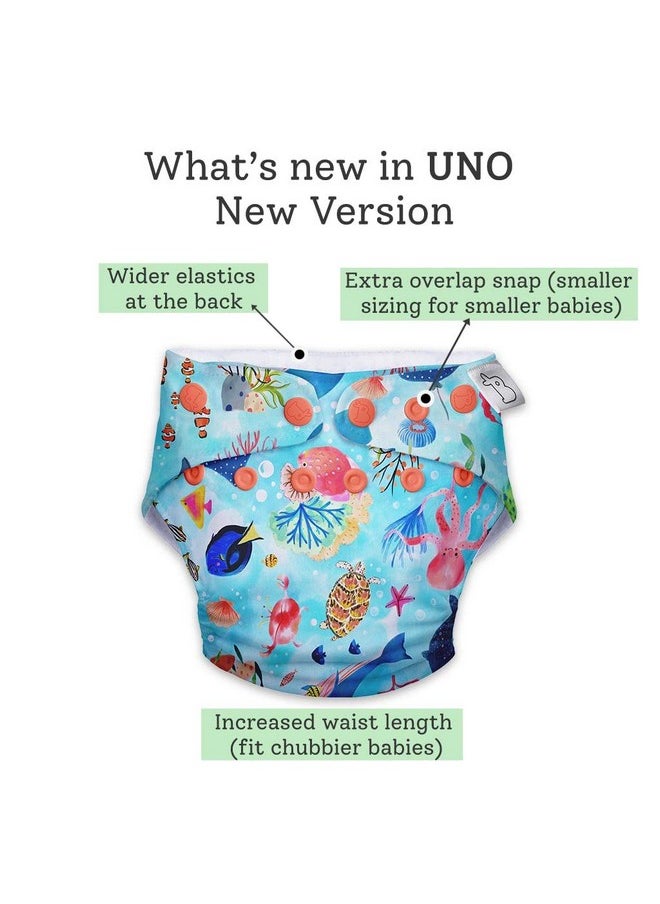 Cloth Diapers For Babies - Cloth Diaper Combo Pack Of 3 Freesize Uno- New Version| Reusable Cloth Diapers For Babies 3M To 3Y | With 3 Organic Cotton Inserts/Pads