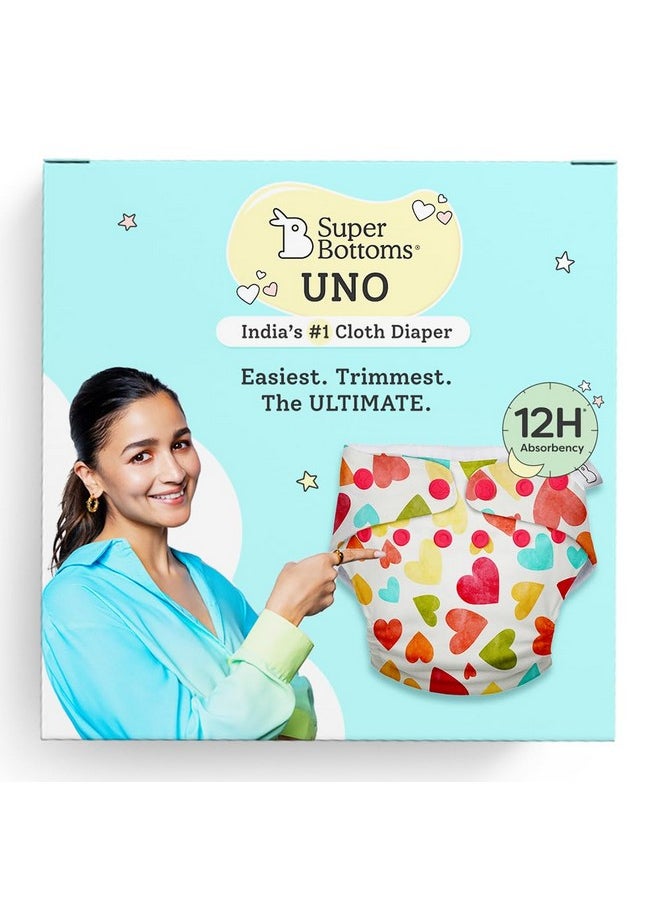 Cloth Diapers For Babies - Cloth Diaper Combo Pack Of 3 Freesize Uno- New Version| Reusable Cloth Diapers For Babies 3M To 3Y | With 3 Organic Cotton Inserts/Pads