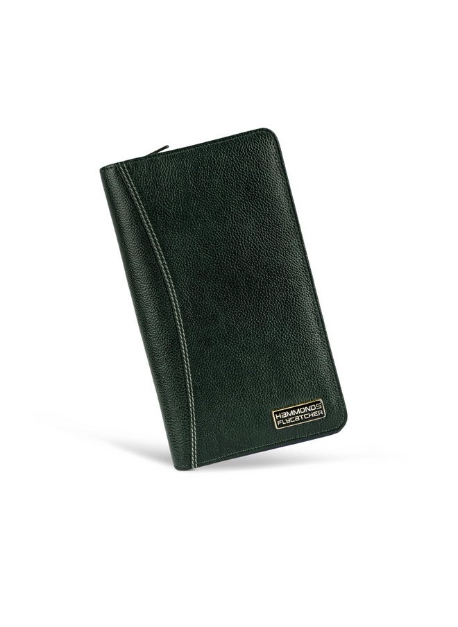 HAMMONDS FLYCATCHER Genuine Leather Passport Cover, Passport Holder for Men and Women - Travel Accessories Document Organizer, RFID Protected Passport Wallet with Card Slots for Trips - Green