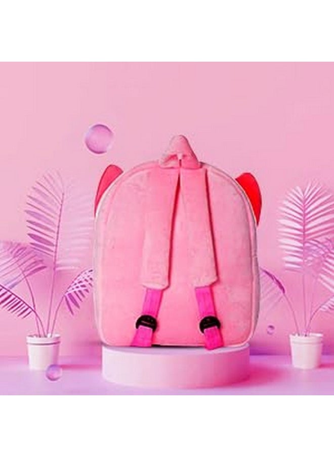 Frantic Kids Soft Animal Cartoon Travelling School Bag Soft Plush Standard Backpack Boys Girls Baby For 2 To 5 Years Baby/Boys/Girls Nursery,Preschool,Picnic(Fullbodypink Rabbit) Full Size,10 Liter