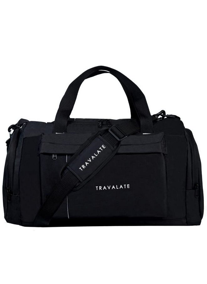 TRAVALATE Travel Duffle Luggage Bag Organizer | Multi Pocket Ultra-Light| Polyester 45 Lt| Men And Women | 21 X 09 X 11 Inch |Black, 22.86 Cm