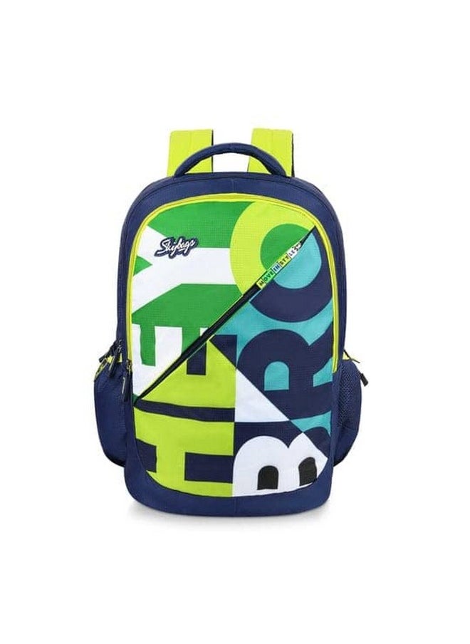 Skybags Casual Backpack 30L With 3 Spacious Compartments, File Sleeve & Organizer with Keyholder | Navy Blue | Squad