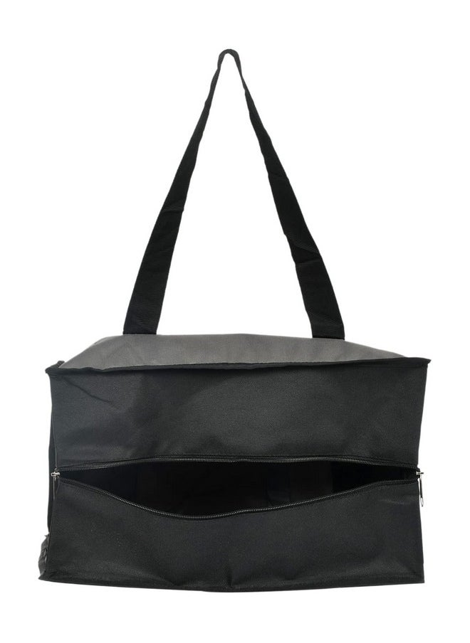 Kuber Industries Rexine Shopping Bags/Grocery Bag for Carry Grocery, Fruits, Vegetable with Handles (Grey) 54KM4017