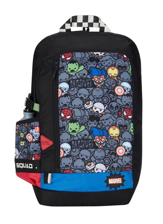 Wildcraft Wiki Squad 1 Marvel School Backpack Kawai Black (13002)