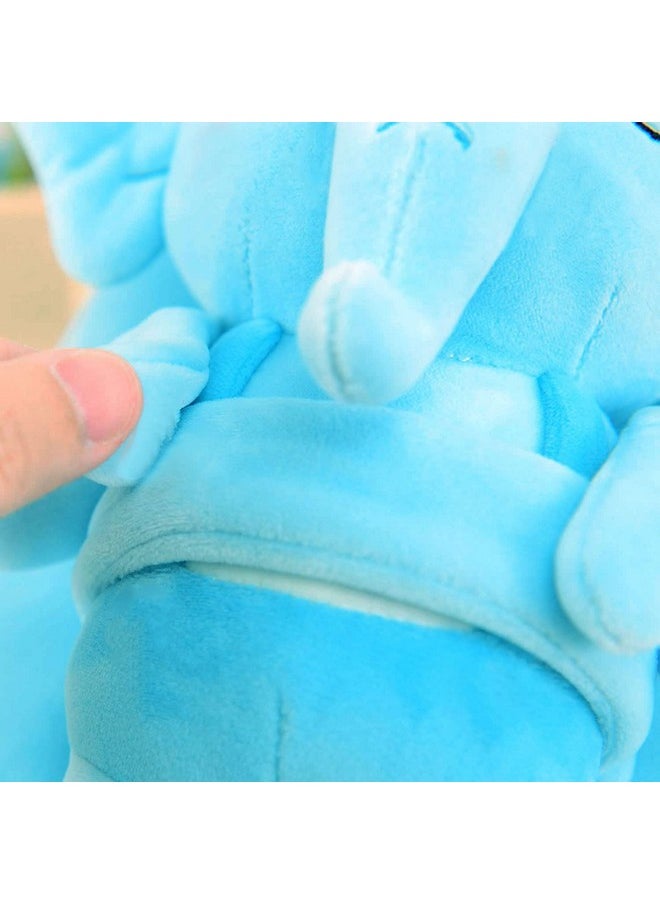 Frantic Kids Soft Animal Cartoon Travelling School Bag Soft Plush Standard Backpack Boys Girls Baby For 2 To 5 Years Baby/Boys/Girls Nursery, Preschool, Picnic(Fullbody_Skyelehpant), Medium, 10 Liter