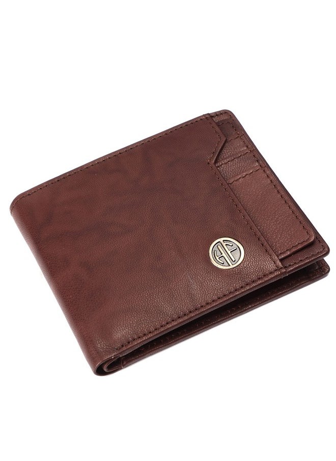 HAMMONDS FLYCATCHER Genuine Leather Wallet for Men - RFID Protected Leather Purse for Men, Money Purse for Men, Bi-Fold Wallet - 6 Card Slots, 1 Card Case, Coin Pocket, Hidden Pockets - Antique Brown